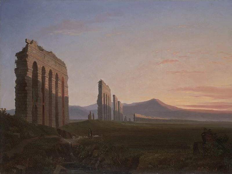 1817-Benjamin Champney - Veduta della campagna romana - Yale University Art Gallery